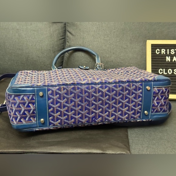 Goyard Blue Ambassade briefcase - Picture 11 of 16